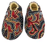 Paisley Kitenge Cotton, Fleece Lined Booties