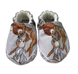 Bambi and Thumper Baby Booties, Cotton Fleece Lined Crib Shoes